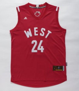 Maillot De Basket All Star 2016 NBA Western Kobe Bryant 24 Rouge